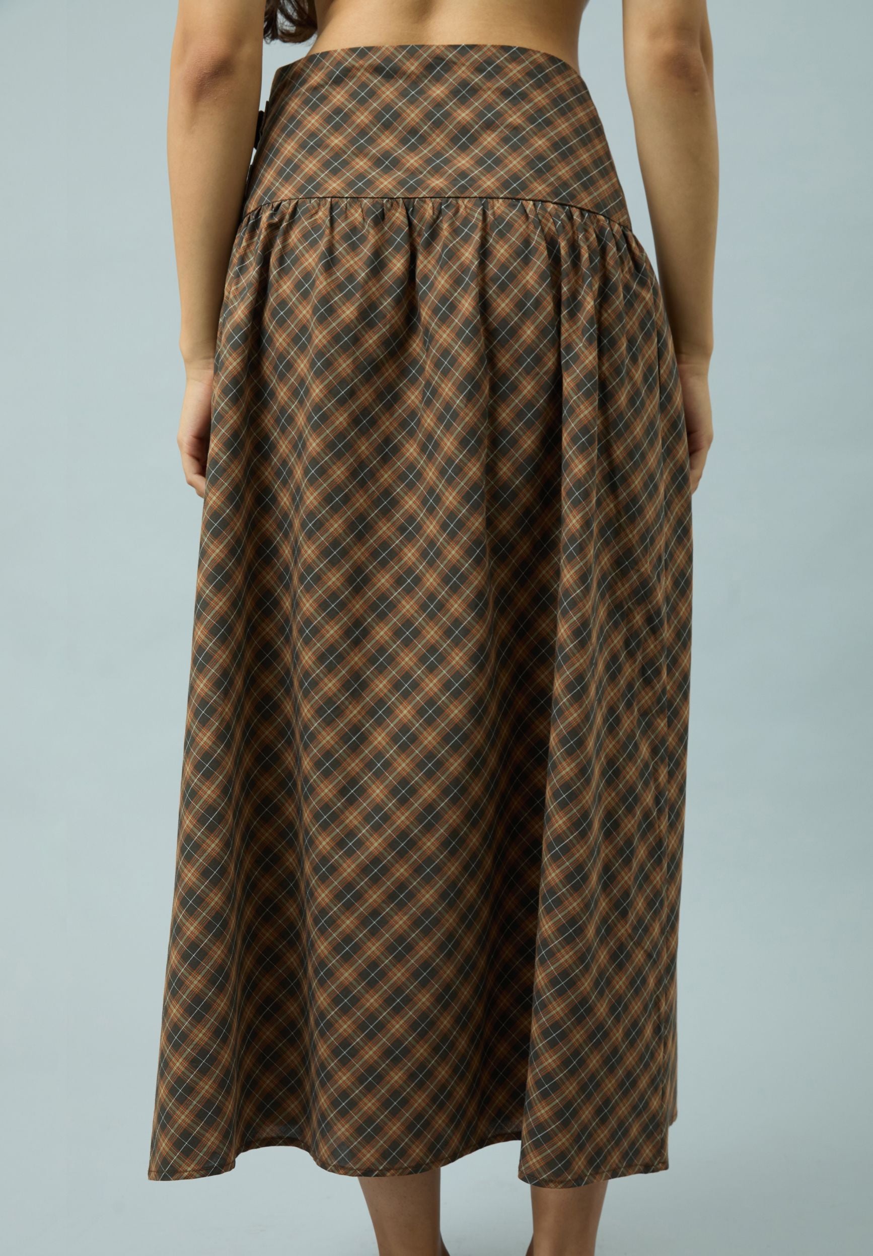 CHECK BUCKLE SKIRT