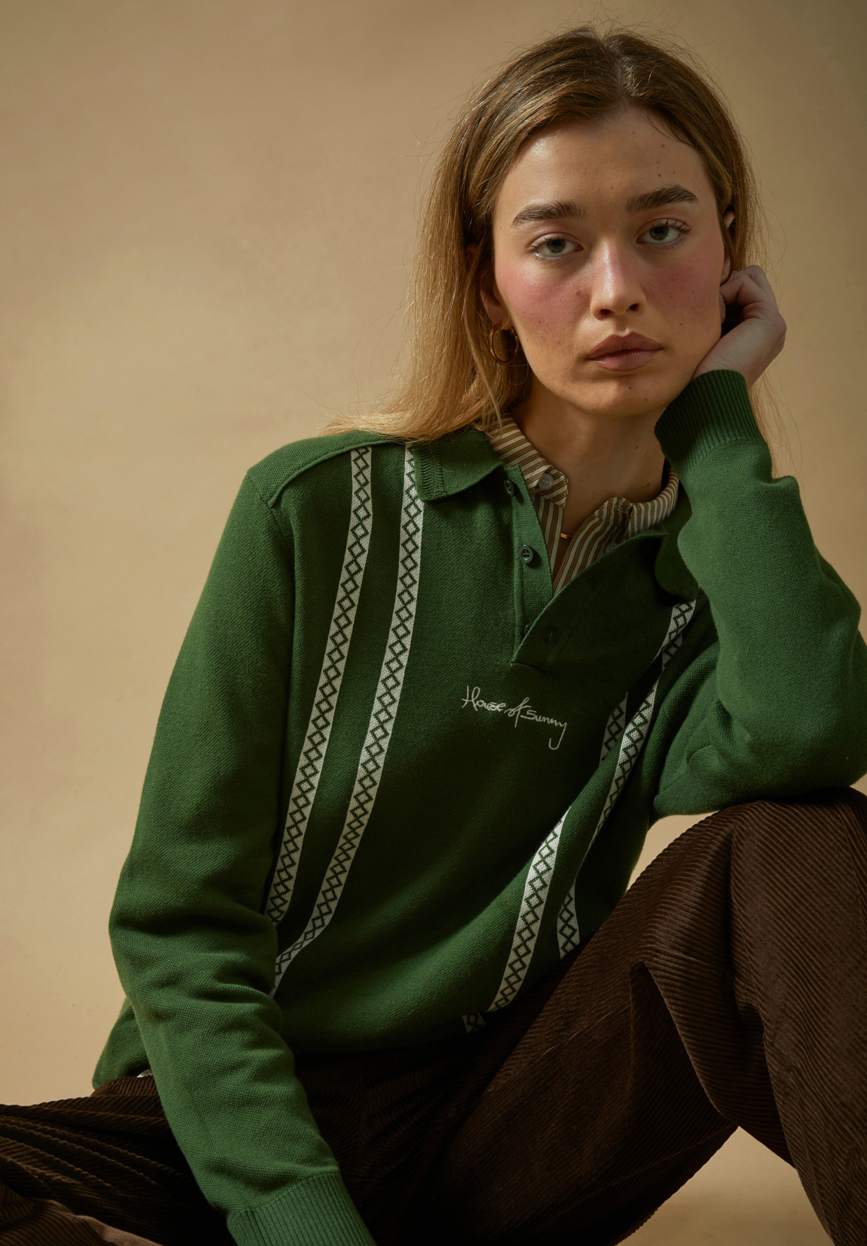 STRIPE KNITTED RUGBY SHIRT